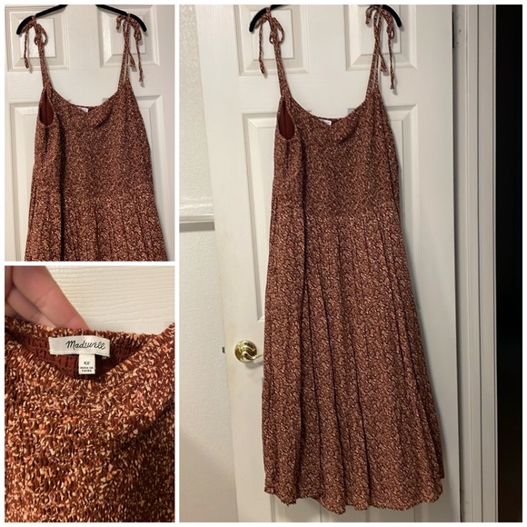 Madewell Dresses & Skirts - Madewell Lucie Tie-Strap Tiered Midi Dress in 4x